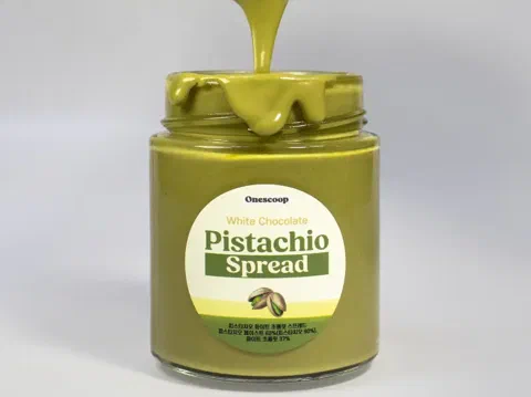 Pasta de pistacho, uno de los ingredientes de esta crema